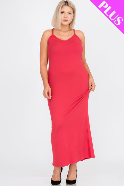 Plus Size Racer Back Maxi Dress - Wholesale Capella Apparel