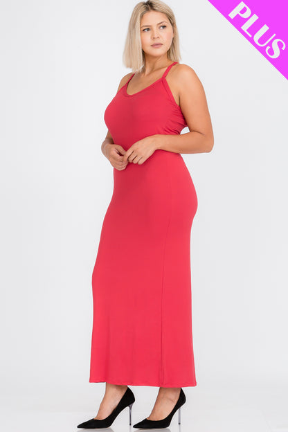 Plus Size Racer Back Maxi Dress - Wholesale Capella Apparel