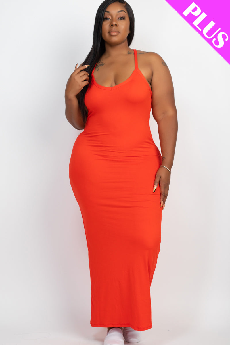 Plus Size Racer Back Maxi Dress - Wholesale Capella Apparel