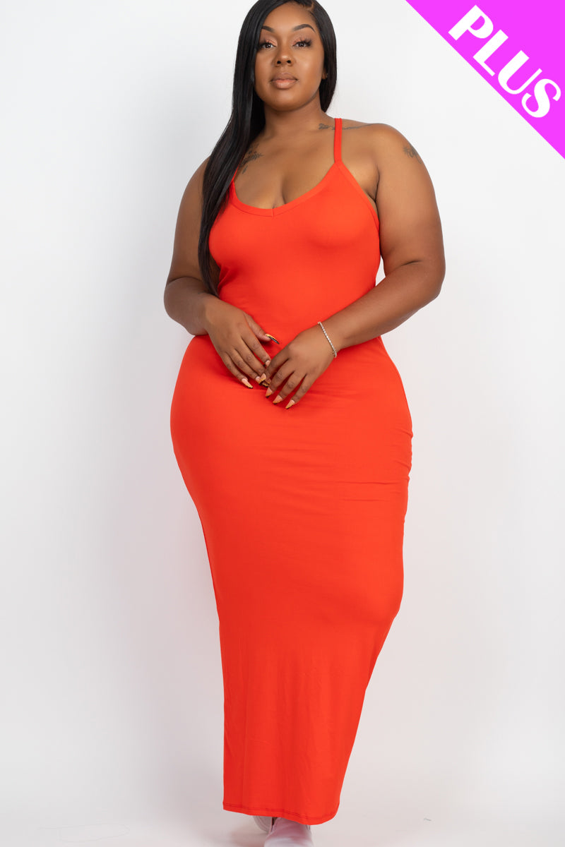 Plus Size Racer Back Maxi Dress - Wholesale Capella Apparel