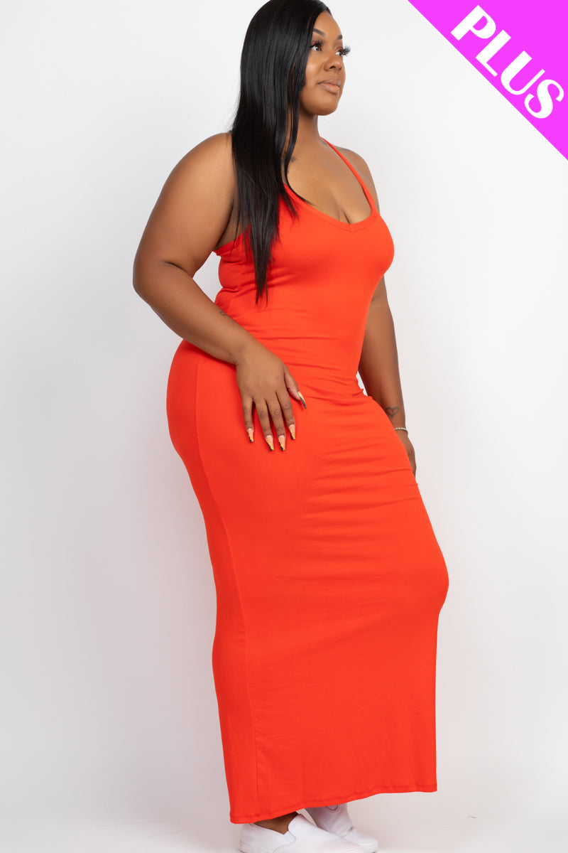 Plus Size Racer Back Maxi Dress - Wholesale Capella Apparel