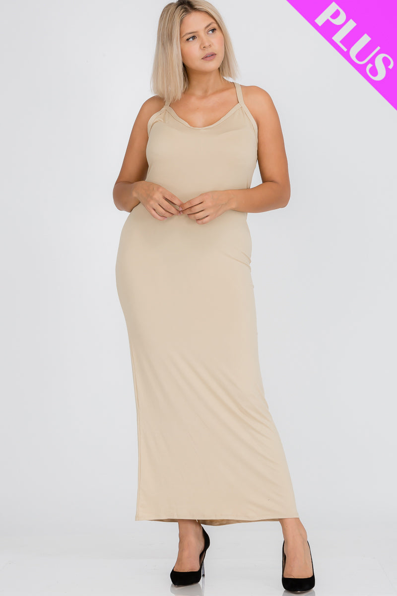 Plus Size Racer Back Maxi Dress - Wholesale Capella Apparel