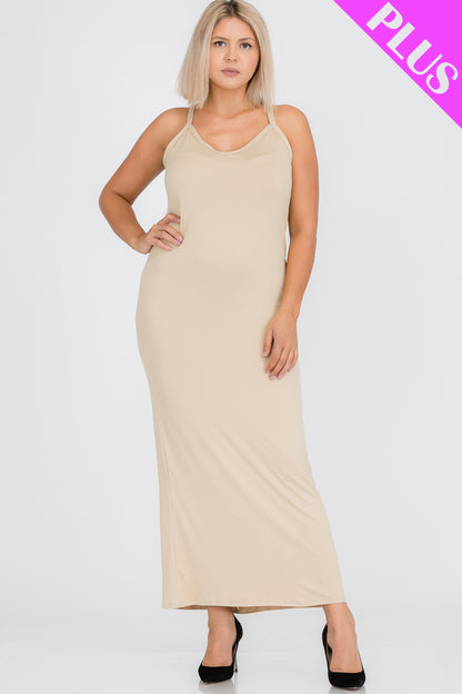 Plus Size Racer Back Maxi Dress - Wholesale Capella Apparel