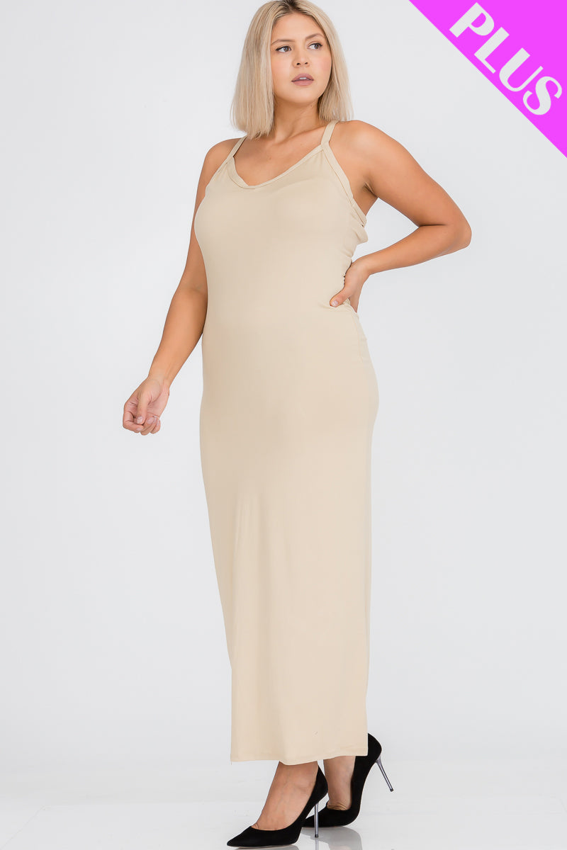 Plus Size Racer Back Maxi Dress - Wholesale Capella Apparel