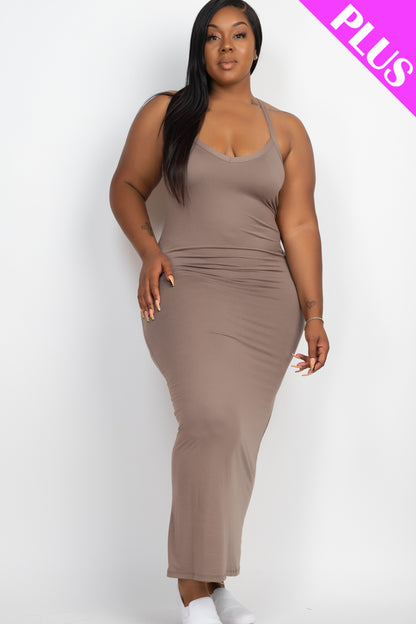 Plus Size Racer Back Maxi Dress - Wholesale Capella Apparel