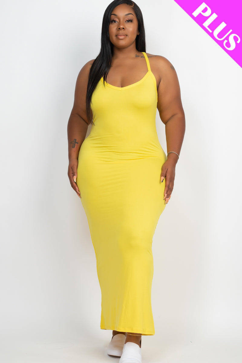 Plus Size Racer Back Maxi Dress - Wholesale Capella Apparel