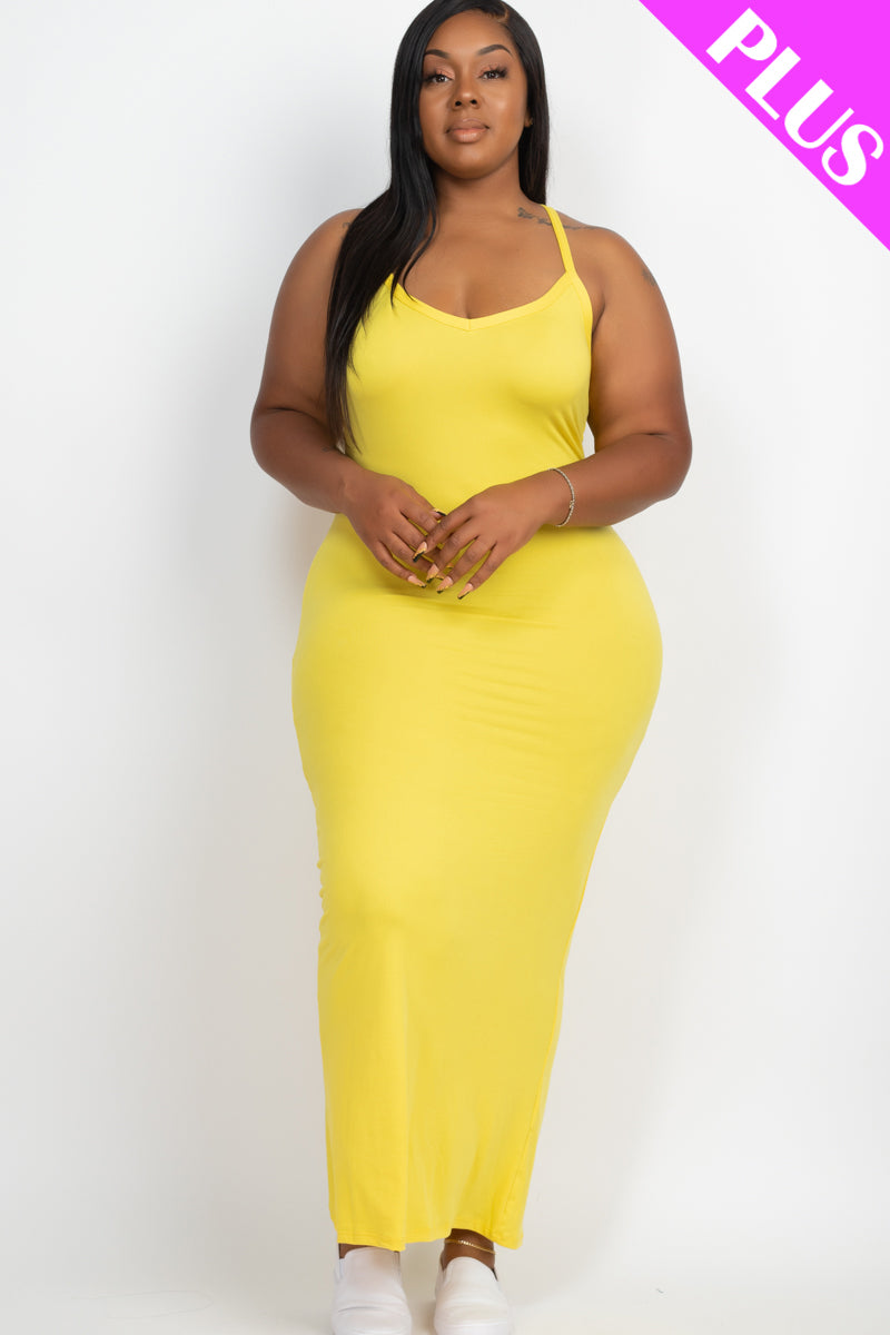 Plus Size Racer Back Maxi Dress - Wholesale Capella Apparel