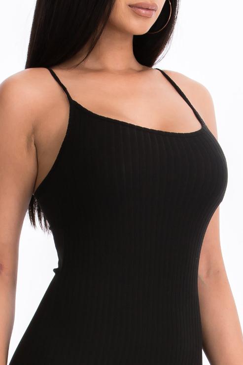 Ribbed Cami Soft Bodycon Dress - Capella Apparel