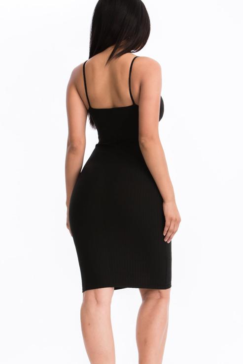 Ribbed Cami Soft Bodycon Dress - Capella Apparel