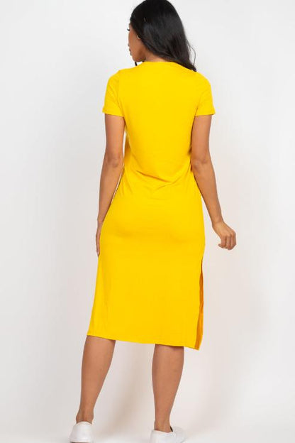 Side Slit Comfy Dress (CAPELLA) - Capella Apparel