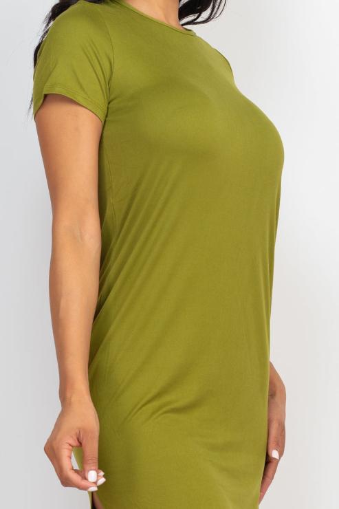 Side Slit Comfy Dress (CAPELLA) - Capella Apparel