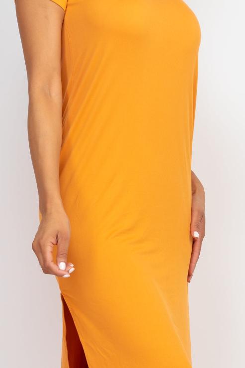 Side Slit Comfy Dress (CAPELLA) - Capella Apparel