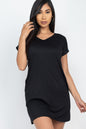 Cap Sleeve Pocket Mini Dress - Wholesale Capella Apparel