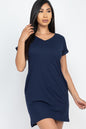 Cap Sleeve Pocket Mini Dress - Wholesale Capella Apparel