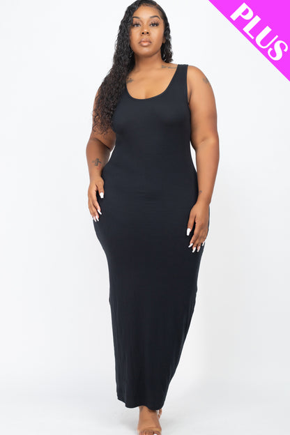 Plus Size Solid Basic Maxi Dress - Wholesale Capella Apparel