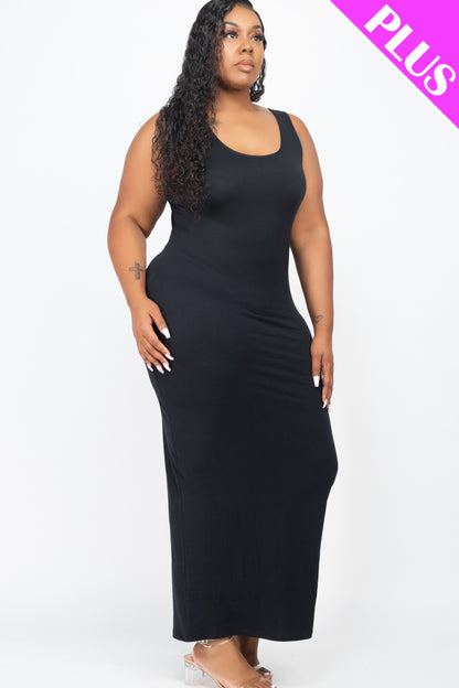 Plus Size Solid Basic Maxi Dress - Wholesale Capella Apparel