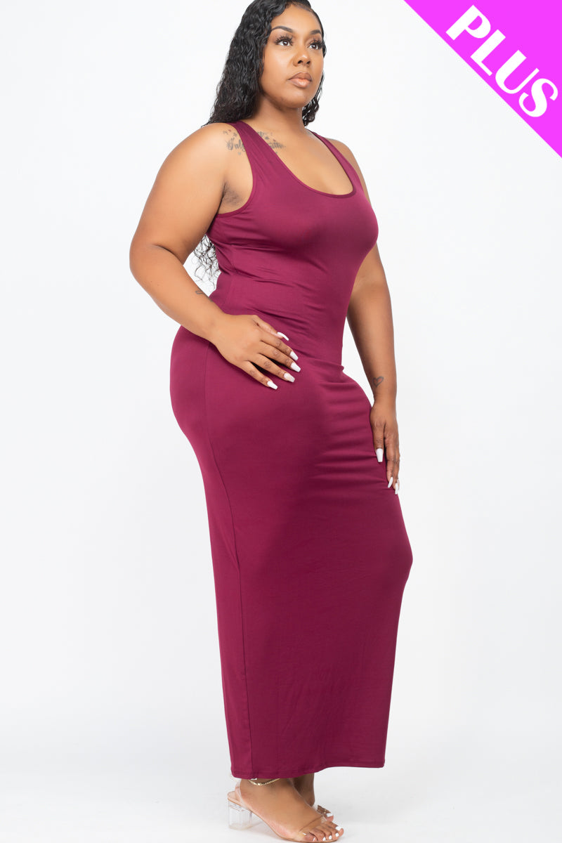 Plus Size Solid Basic Maxi Dress - Wholesale Capella Apparel