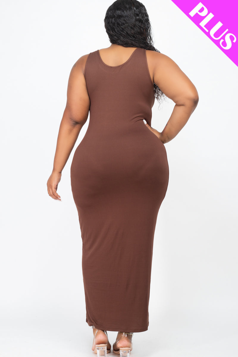 Plus Size Solid Basic Maxi Dress - Wholesale Capella Apparel