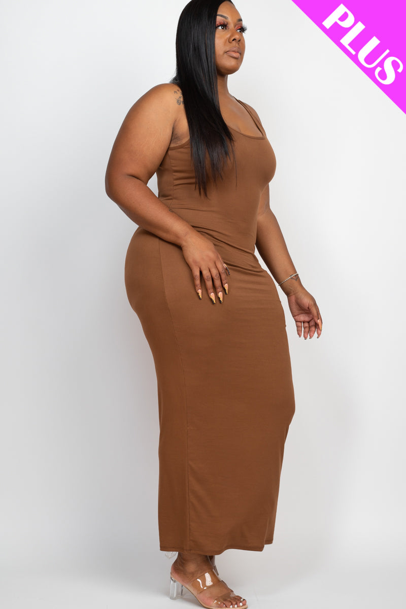 Plus Size Solid Basic Maxi Dress - Wholesale Capella Apparel