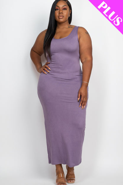 Plus Size Solid Basic Maxi Dress - Wholesale Capella Apparel