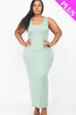 Plus Size Solid Basic Maxi Dress (CAPELLA) - Capella Apparel