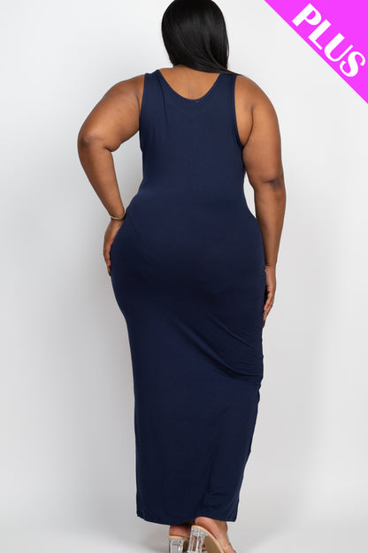 Plus Size Solid Basic Maxi Dress - Wholesale Capella Apparel