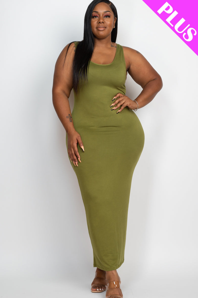 Plus Size Solid Basic Maxi Dress - Wholesale Capella Apparel