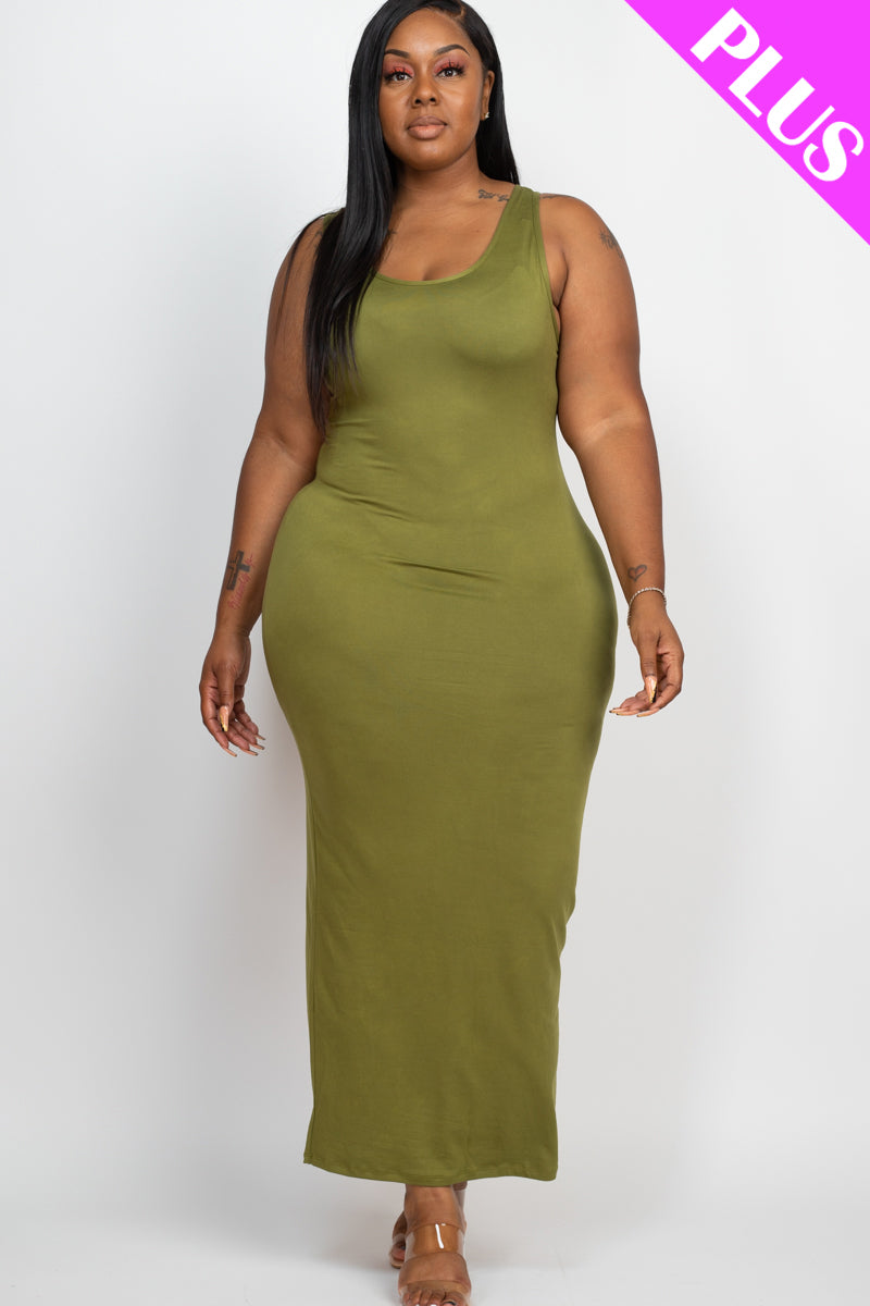 Plus Size Solid Basic Maxi Dress - Wholesale Capella Apparel