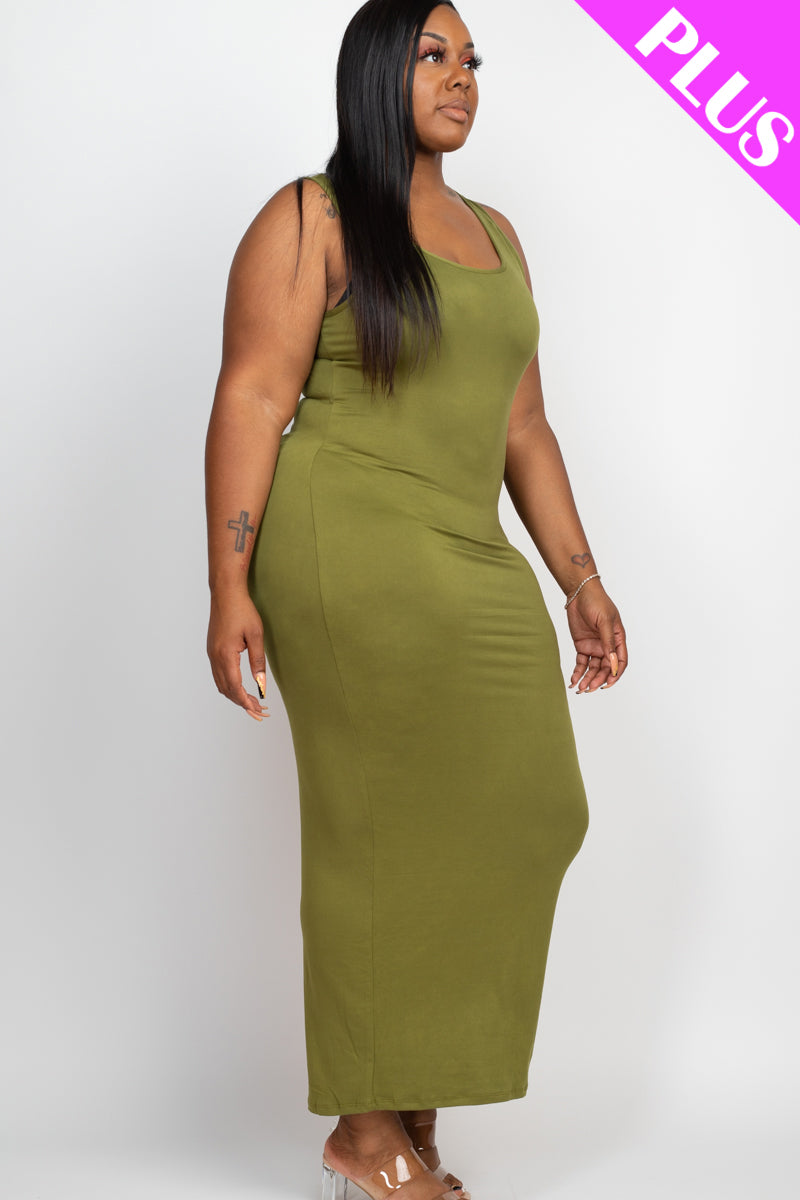 Plus Size Solid Basic Maxi Dress - Wholesale Capella Apparel