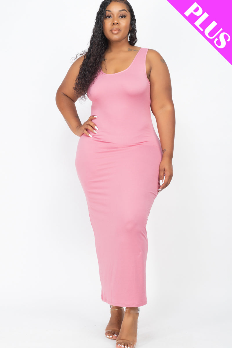 Plus Size Solid Basic Maxi Dress - Wholesale Capella Apparel