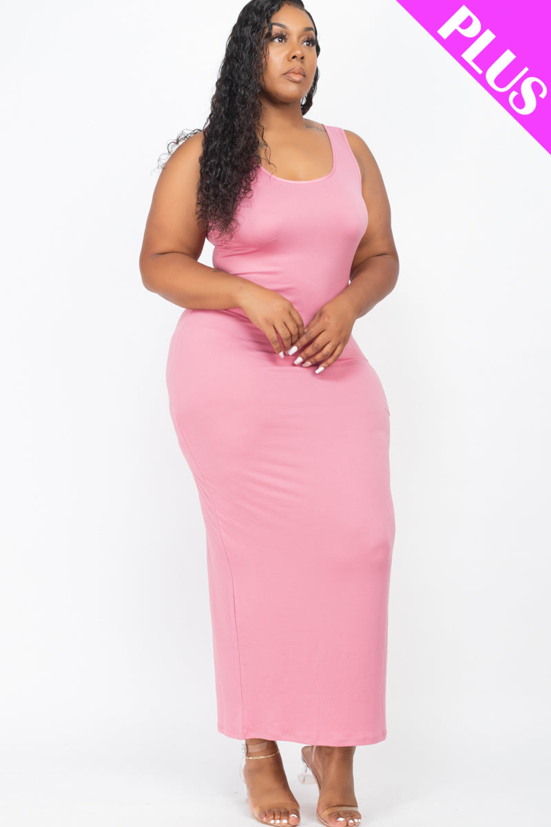 Plus Size Solid Basic Maxi Dress - Wholesale Capella Apparel