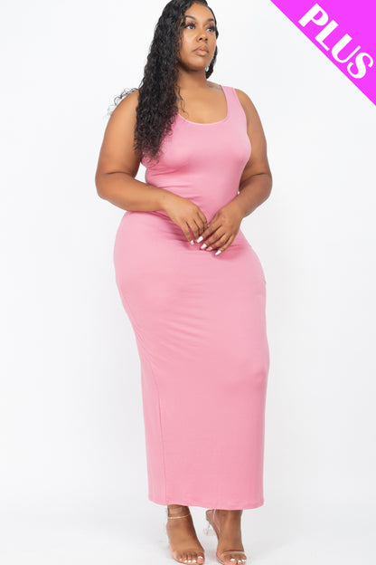 Plus Size Solid Basic Maxi Dress - Wholesale Capella Apparel