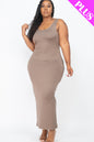 Plus Size Solid Basic Maxi Dress - Wholesale Capella Apparel