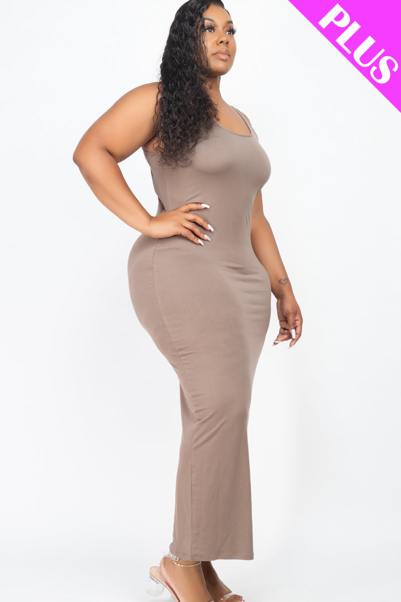 Plus Size Solid Basic Maxi Dress - Wholesale Capella Apparel