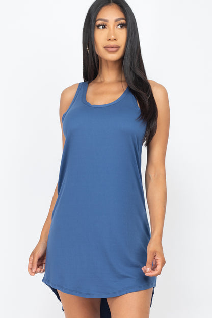 Racer Back Tunic Tank Mini Dress - Wholesale Capella Apparel