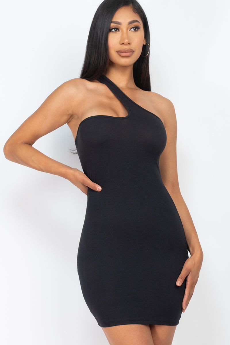 One Shoulder Bodycon Mini Dress - Wholesale Capella Apparel