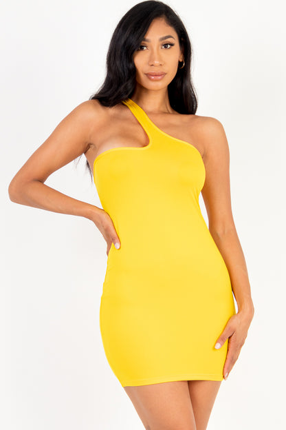 One Shoulder Bodycon Mini Dress - Wholesale Capella Apparel