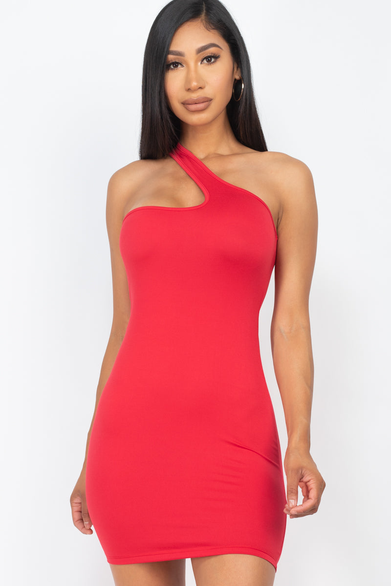 One Shoulder Bodycon Mini Dress - Wholesale Capella Apparel