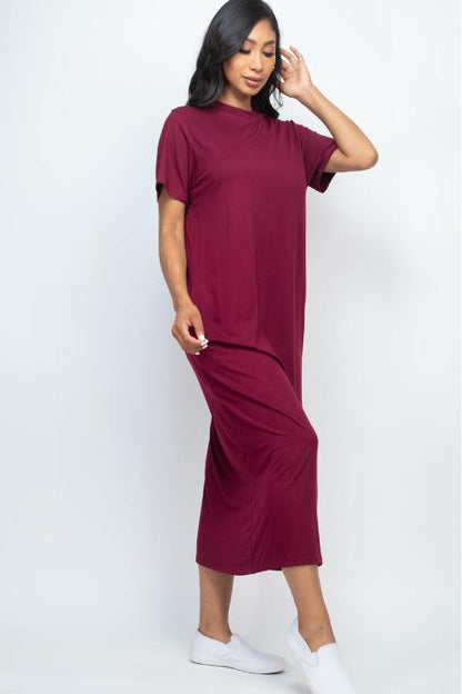 Side Pocket Tee Dress - Wholesale Capella Apparel