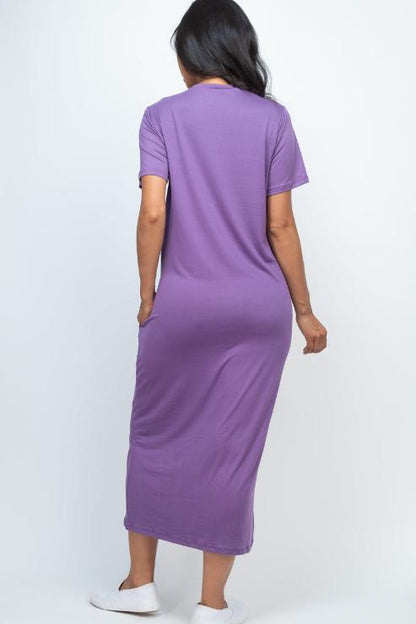 Side Pocket Tee Dress - Wholesale Capella Apparel