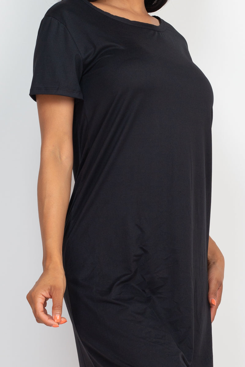 Loose Fit Short Sleeve Dress (CAPELLA) - Capella Apparel