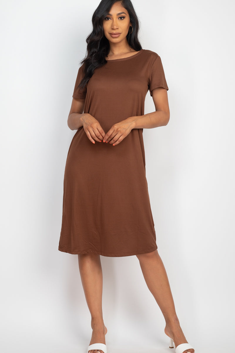 Loose Fit Short Sleeve Dress (CAPELLA) - Capella Apparel