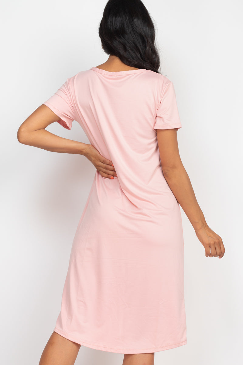 Loose Fit Short Sleeve Maxi Dress - Capella Apparel