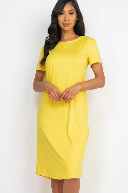 Loose Fit Short Sleeve Maxi Dress - Capella Apparel