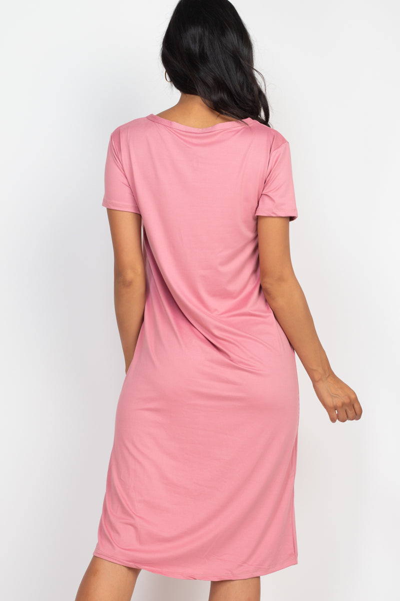 Loose Fit Short Sleeve Maxi Dress - Capella Apparel