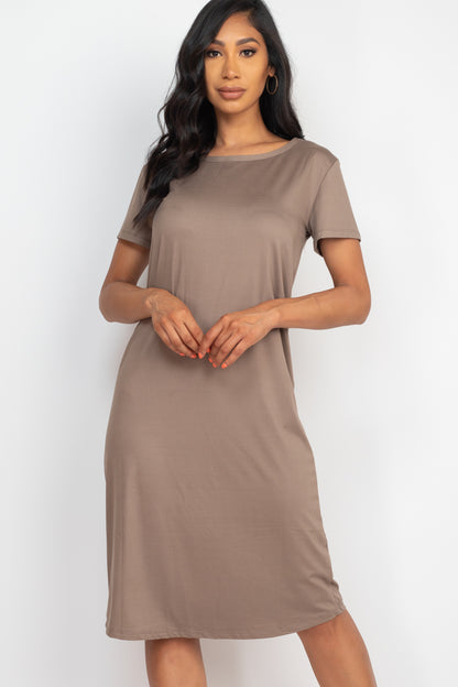 Loose Fit Short Sleeve Maxi Dress - Capella Apparel