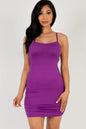 Sexy Solid Color Ruched Crisscross Back Mini Bodycon Dress (CAPELLA) - Capella Apparel