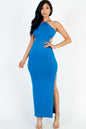 Tie Backless Split Thigh Maxi Dress - Capella Apparel