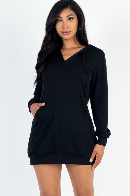 French Terry Hoodie Mini Dress - Capella Apparel