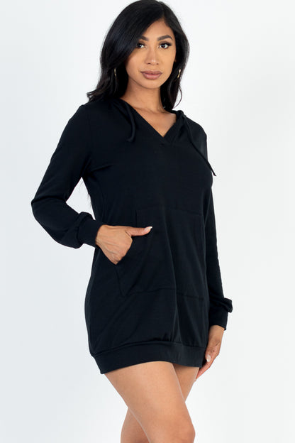 French Terry Hoodie Mini Dress - Capella Apparel